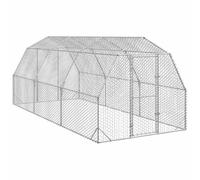 vidaXL Poulailler 2,5x6x2,25 m Acier galvanisé