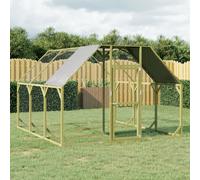 Vidaxl Poulailler 268x400x190 Cm Bois De Pin Massif Imprégné