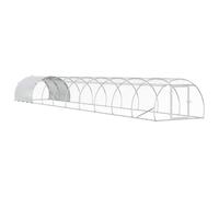 vidaXL Poulailler argenté 1000 x 150 x 100 cm en acier galvanisé