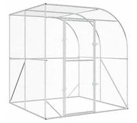 vidaXL Poulailler Argenté 200 x 200 x 215 cm Acier galvanisé