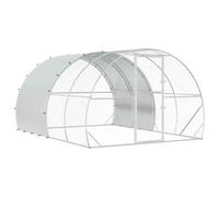 vidaXL Poulailler argenté 400 x 300 x 200 cm Acier galvanisé