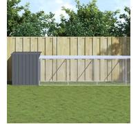 vidaXL Poulailler avec cour anthracite 110x609x110 cm acier galvanisé 3189090
