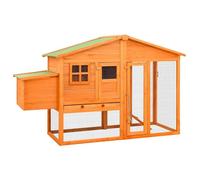 vidaXL Poulailler avec nichoir en bois de sapin massif