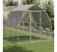 vidaXL Poulailler avec toit 2,5x10x2,25 m Acier galvanisé