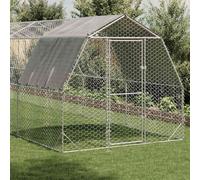 Vidaxl Poulailler Avec Toit 2,5x12x2,25 M Acier Galvanisé