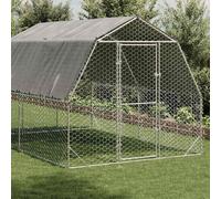vidaXL Poulailler avec toit 2,5x4x2,25 m Acier galvanisé