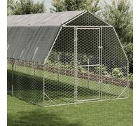 vidaXL Poulailler avec toit 2,5x6x2,25 m Acier galvanisé