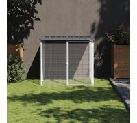Vidaxl Poulailler Avec Toit Anthracite 103x98x90 Cm Acier Galvanisé Gris