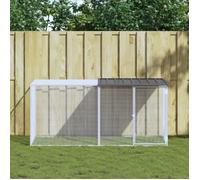vidaXL Poulailler avec toit 203x98x90 cm Acier galvanisé Anthracite 3189039