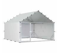 vidaXL Poulailler avec Toit Argenté 200 x 200 x 150 cm Acier galvanisé