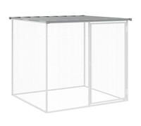 Cage À Poules Avec Toit & Maille Ventilée Gris Clair 103x98x90 Cm Acier Galvanisé Gris