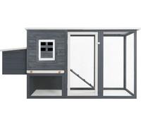 vidaXL Poulailler de jardin avec 1 pondoir Gris Bois