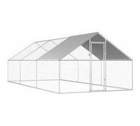 Poulailler d'Extérieur 2,75x6x1,92 m Acier Galvanisé Cage Canard Poulet 170790