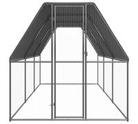 Vidaxl Poulailler D'extérieur 2x6x2 M Acier Galvanisé