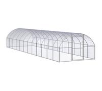 vidaXL Poulailler d'extérieur 3x12x2 m en acier galvanisé pour poulets