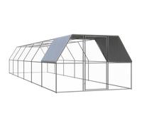 Vidaxl Poulailler D'extérieur 3x12x2 M Acier Galvanisé