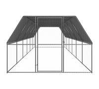 3154380 vidaXL Poulailler d'extérieur 3x12x2 m Acier galvanisé