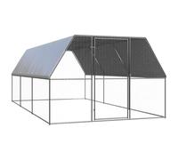 vidaXL Poulailler d'Extérieur 3x6x2 m Acier Galvanisé Cage à Poules Animaux