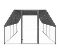 Vidaxl Poulailler D'extérieur 3x8x2 M Acier Galvanisé