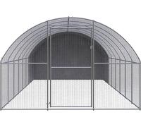 vidaXL Poulailler d'extérieur 3x8x2 m Acier galvanisé