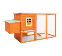 vidaXL Poulailler d'extérieur avec 1 nichoir en bois 170x80x120 cm toit imperméable