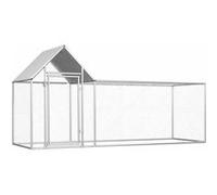 vidaXL Poulailler Enclos Clapier Cage Animaux Lapin Canard 3x1x1,5 m Acier 144554 Gris G