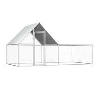 vidaXL Poulailler Enclos Clapier Cage Animaux Lapin Canard 4x2x2 m Acier