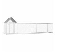vidaXL Poulailler 5 x 1 x 1,5 m Acier galvanisé