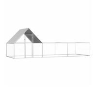 vidaXL Poulailler enclos 6x2x2 m en acier pour lapin et canard 144557
