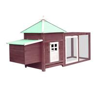 vidaXL Poulailler et Nichoir Moka Cage Poulet Extérieur Bois de Sapin Massif