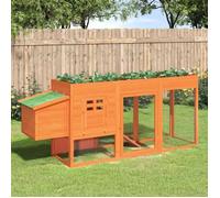 Vidaxl Poulailler Marron 204x50x84 Cm Bois Massif De Pin