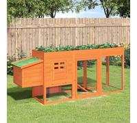 Vidaxl Poulailler Marron 204x50x84 Cm Bois Massif De Pin