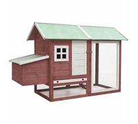 vidaXL Poulailler Moka 170x81x110 cm Bois de pin massif et sapin