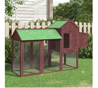 Vidaxl Poulailler Moka 193x65x117 Cm Bois Massif De Pin