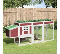 vidaXL Poulailler Moka 204x50x84 cm Bois massif de pin