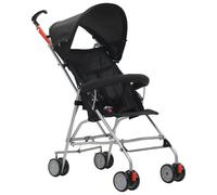 Vidaxl Poussette Pliante Noir Acier