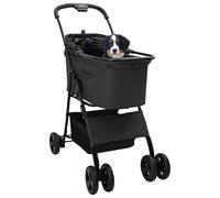 Vidaxl Poussette Pliante Pour Animaux Réglable Noir 81 X 47 X 99 Cm