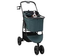 Vidaxl Poussette Pliante Pour Animaux Réglable Vert 78 X 54 X 101 Cm