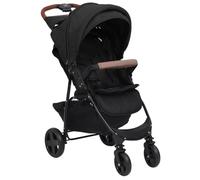 vidaXL Poussette pour bébé 2-en-1 Anthracite Acier