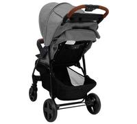 Vidaxl Poussette Pour Bébé 2-En-1 Gris Clair Acier