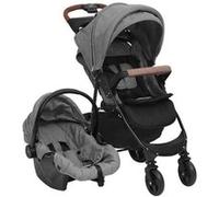 Poussette pour Bébé 3-en-1 Landau Pliable pour Tout-petit Enfants orte-bébé Siège Auto pour Bébé Poussette de Voyage 10377