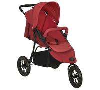 Vidaxl Poussette Pour Bébé Rouge Acier