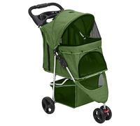 vidaXL Poussette pour chien pliante Vert 80x46x98 cm Tissu Oxford