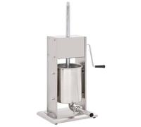 vidaXL Poussoir à saucisse manuel Argenté 10 L Acier inoxydable