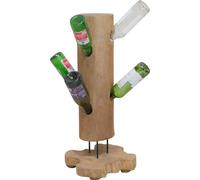 vidaXL Présentoir à vin pour 8 bouteilles 40x30x80 cm bois massif teck