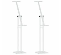 vidaXL Présentoirs de salon 2 pcs Blanc 26,5 x 26,5 x 127 cm Fer
