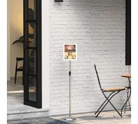 vidaXL Présentoirs de salon Argent 25 x 25 x 125 cm Aluminium