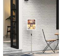 vidaXL Présentoirs de salon Argent 25 x 25 x 125 cm Aluminium