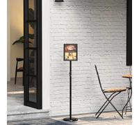 vidaXL Présentoirs de salon Noir 25 x 25 x 125 cm Aluminium