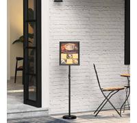 vidaXL Présentoirs de salon Noir 25 x 25 x 125 cm Aluminium